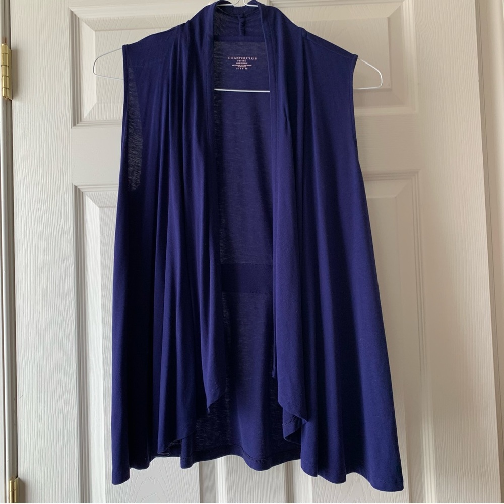 Charter Club Petite purple cardigan vest size PS